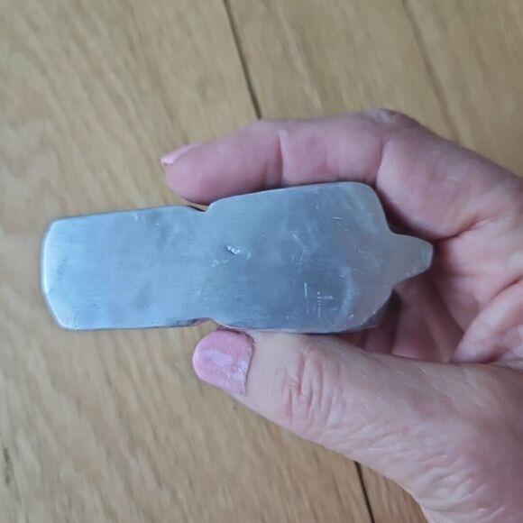 Vintage Pewter Napkin Rings Farmhouse Animal Set Of 2- Rabbit & Chicken - Picture 4 of 15